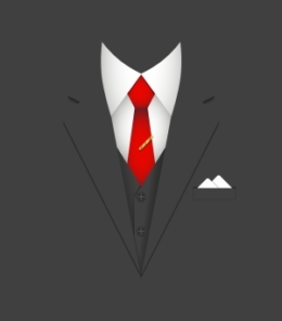 business suit  leader person poster concept vector illustration